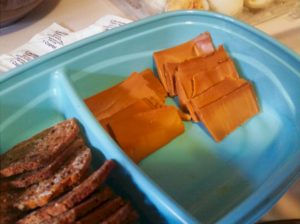 brunost and crackers
